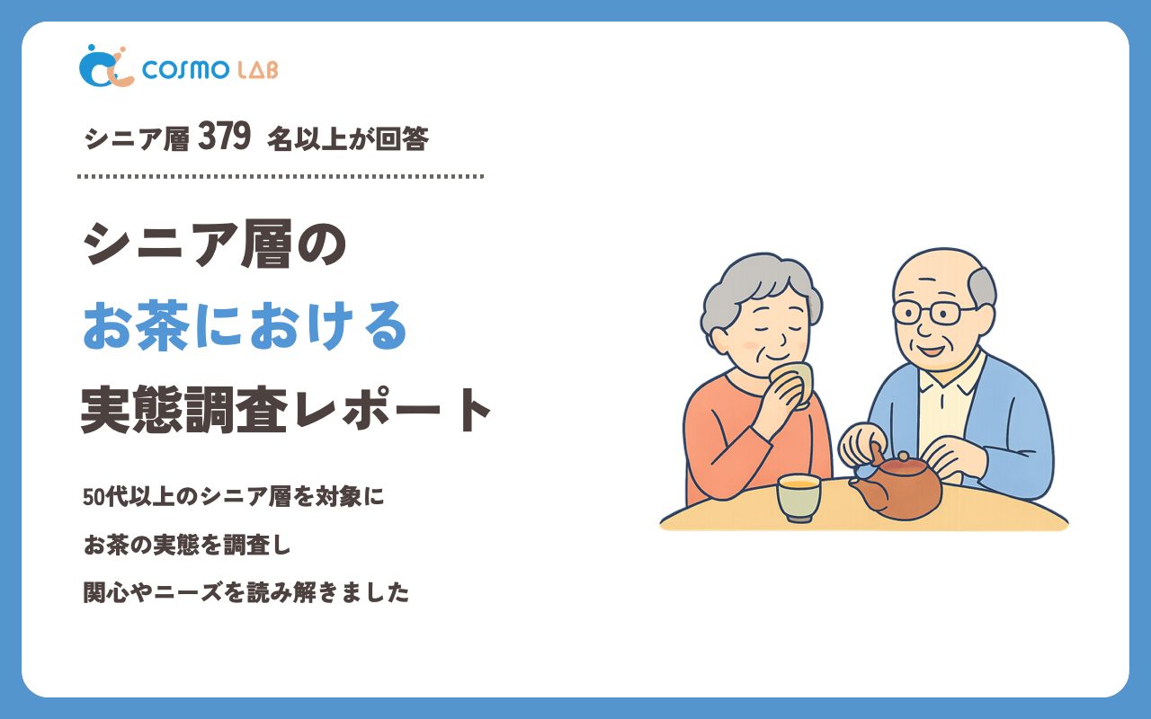 【2023年】シニアの お茶 に関するアンケート・市場調査レポート